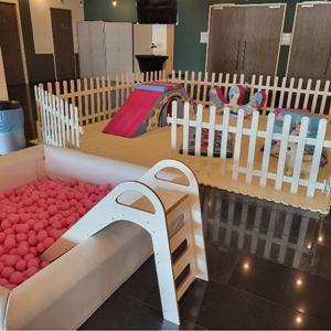 Softplay Speelpark Unicorn met ballenbak en glijbaan (Groot)