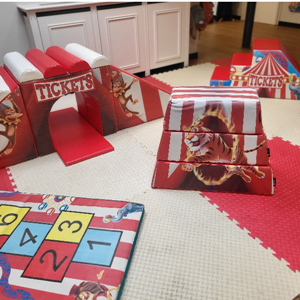 Softplay Speelpark Circus met ballenbak en glijbaan (Groot)