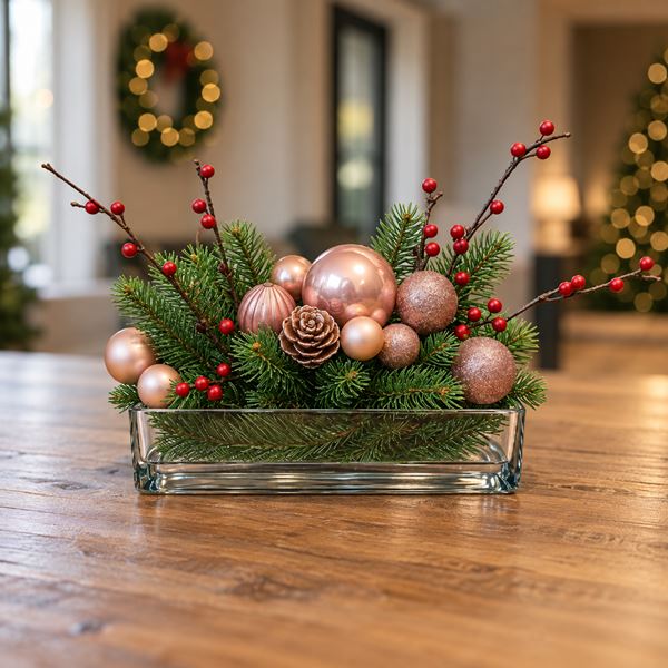 Kerst stukje roze
