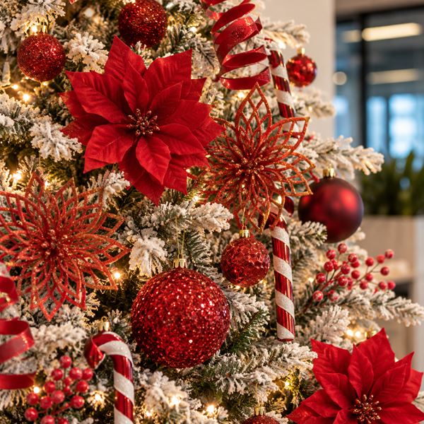 Kerstboom Snow Red (215 cm)