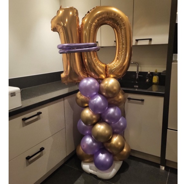 Ballonnen Pilaar - met cijfers Ballonnen Pilaar - met cijfers