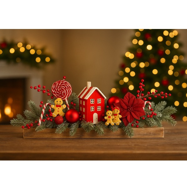 Tafeldecoratie Gingerbread's home