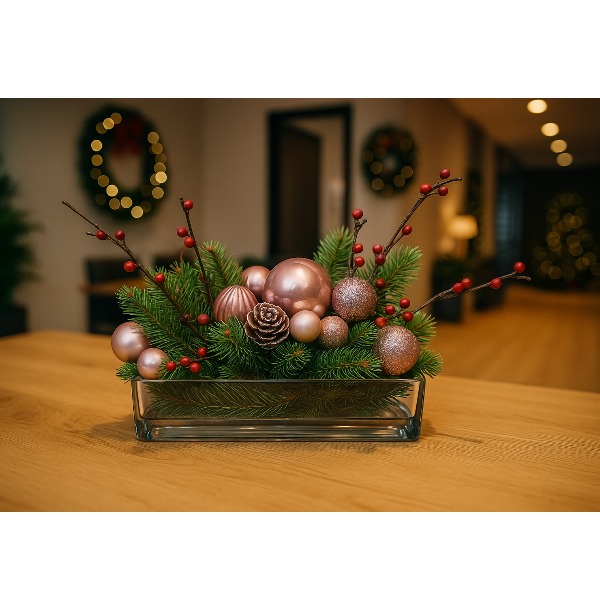 Kerst stukje roze