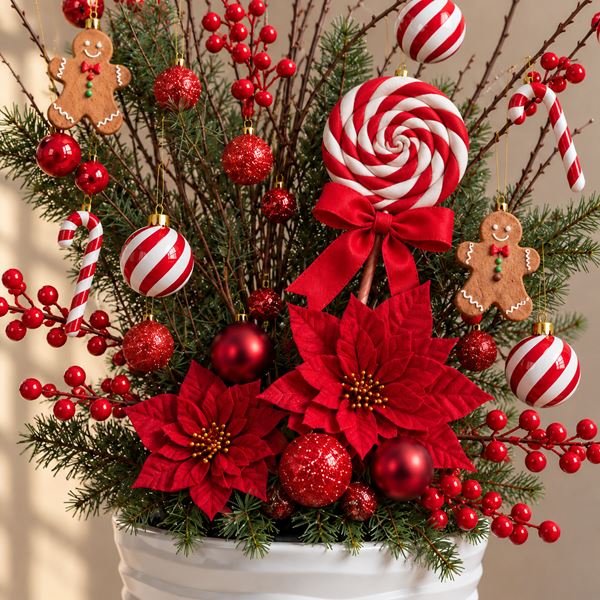 Kerst vaas Jolly Christmas