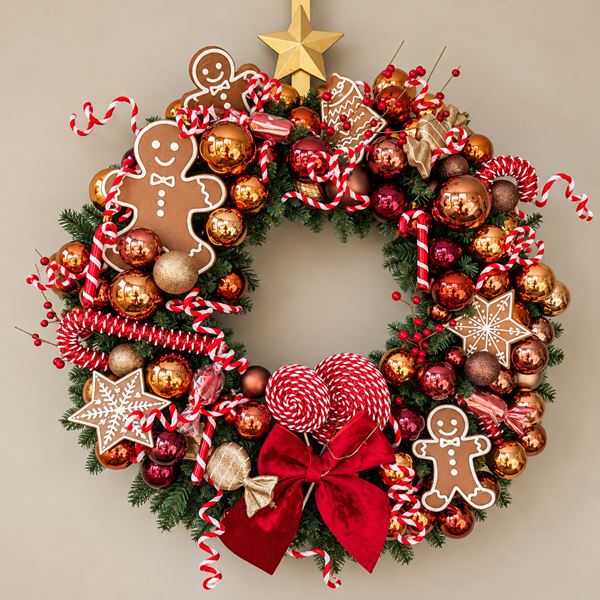 Kerstkrans Gingerbread Wonderland Kerstkrans Gingerbread Wonderland
