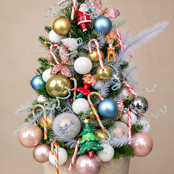 Pastel Wonderland Deluxe - kerststuk Pastel Wonderland Deluxe - kerststuk